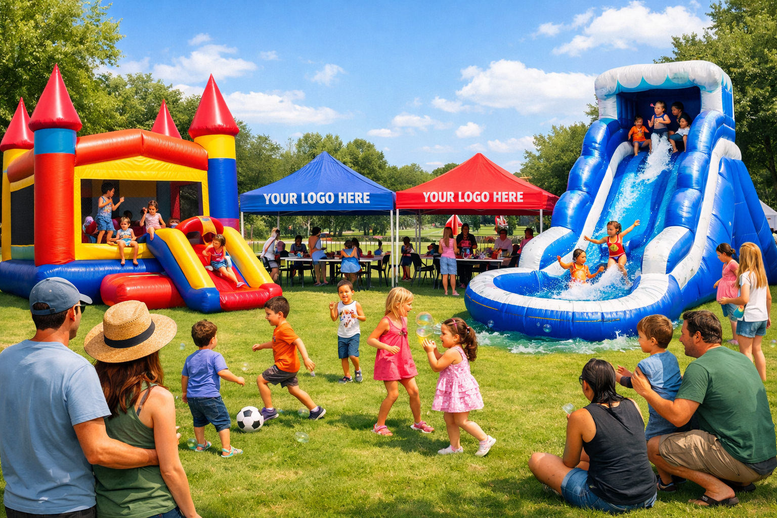 Bounce Houses vs. Water Slides for Events: The Complete Guide for Event Planners, Rental Businesses, and Schools