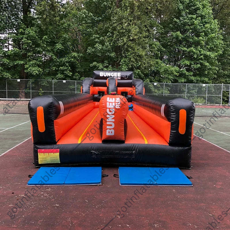 Aufblasbares Bungee-Run-Spiel mit 2 Bahnen