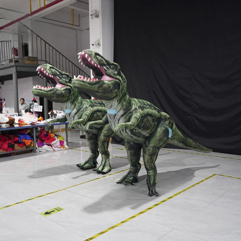 Costume gonflable de dinosaure de dessin animé pour adulte