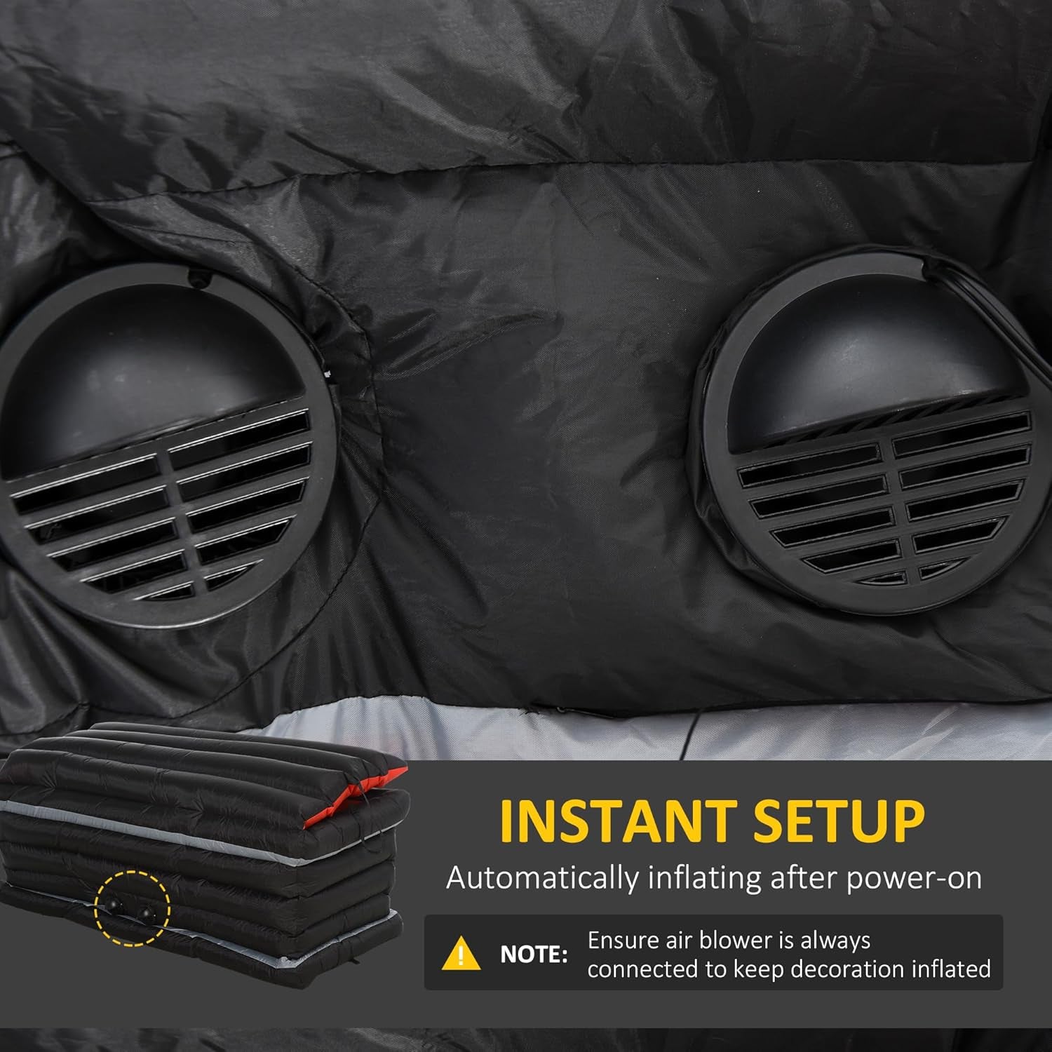 6FT W Halloween Inflatables Outdoor Decorations Vampire and Giant Coffin, Blow Up LED Yard Decor, for Garden, Lawn, Party, Holiday