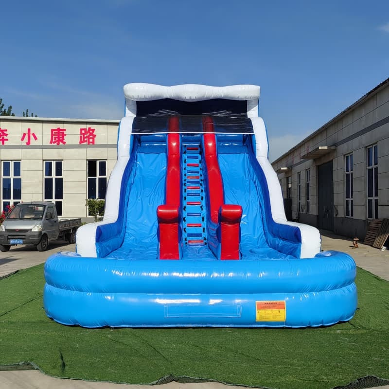 Inflatable Water Slide with Splash Pool