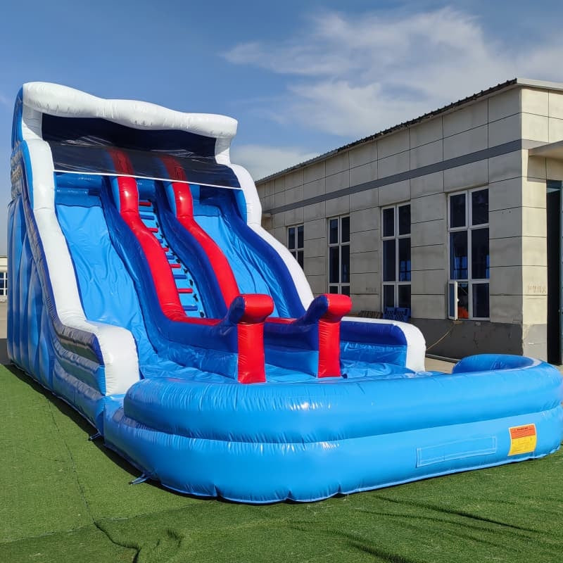 Inflatable Water Slide with Splash Pool