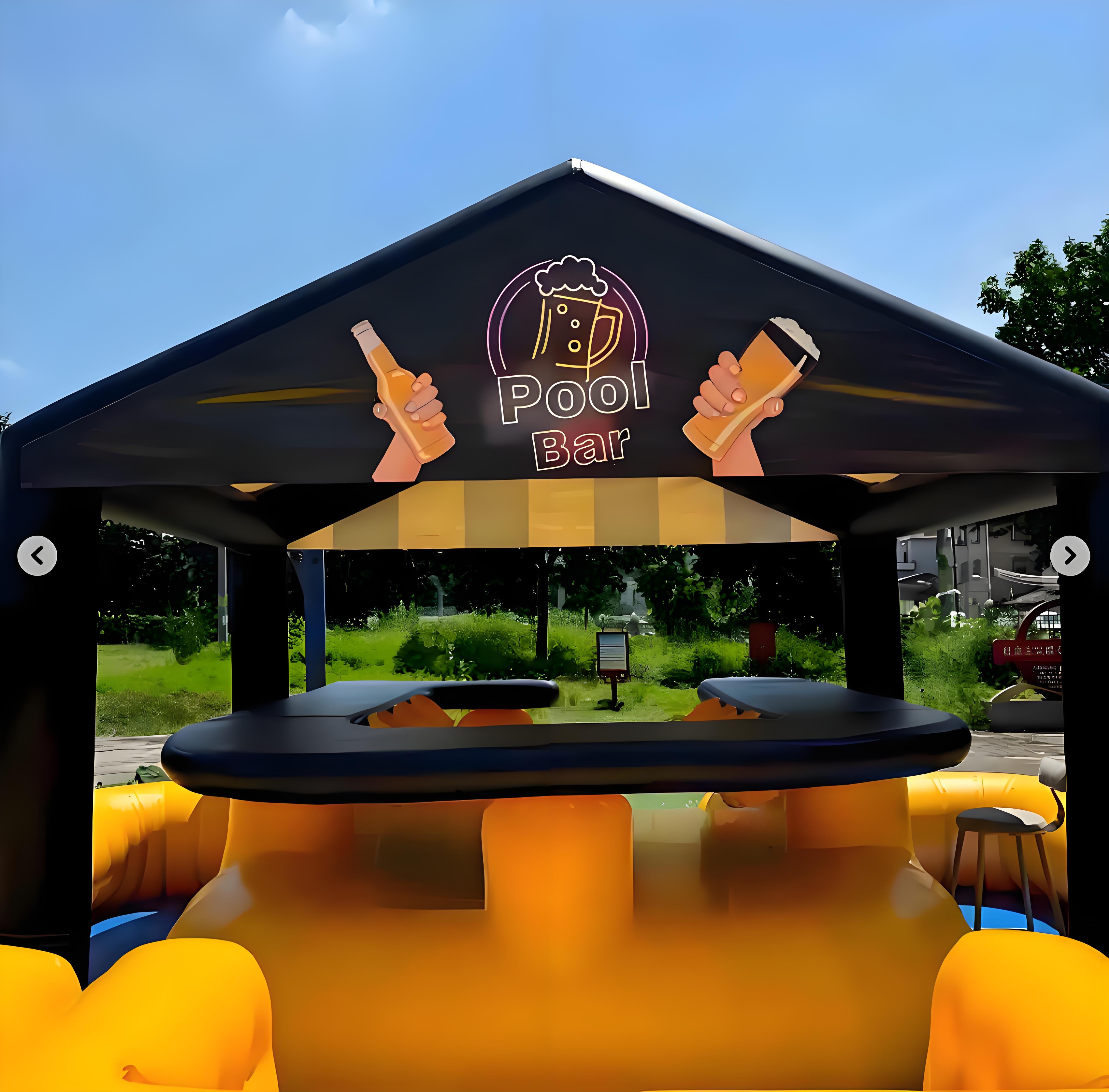 21x21ft Yellow Inflatable Pool Bar