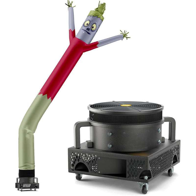 Monster Air Aufblasbares Tube Man Set - 20 Fuß tanzendes, verrücktes Aufblasmodell mit 1 PS-Gebläse