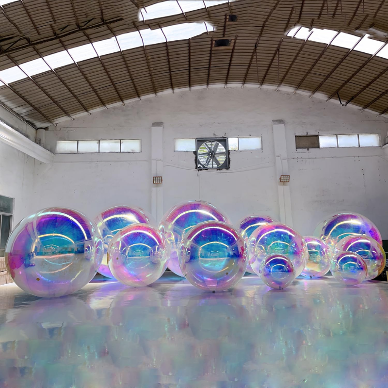 Glam Sphere Iridescent Inflatable Mirror Balls