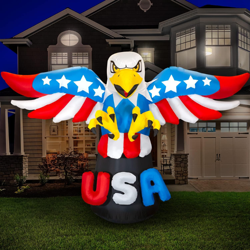 4th of July Patriot Eagle Inflatable Decor