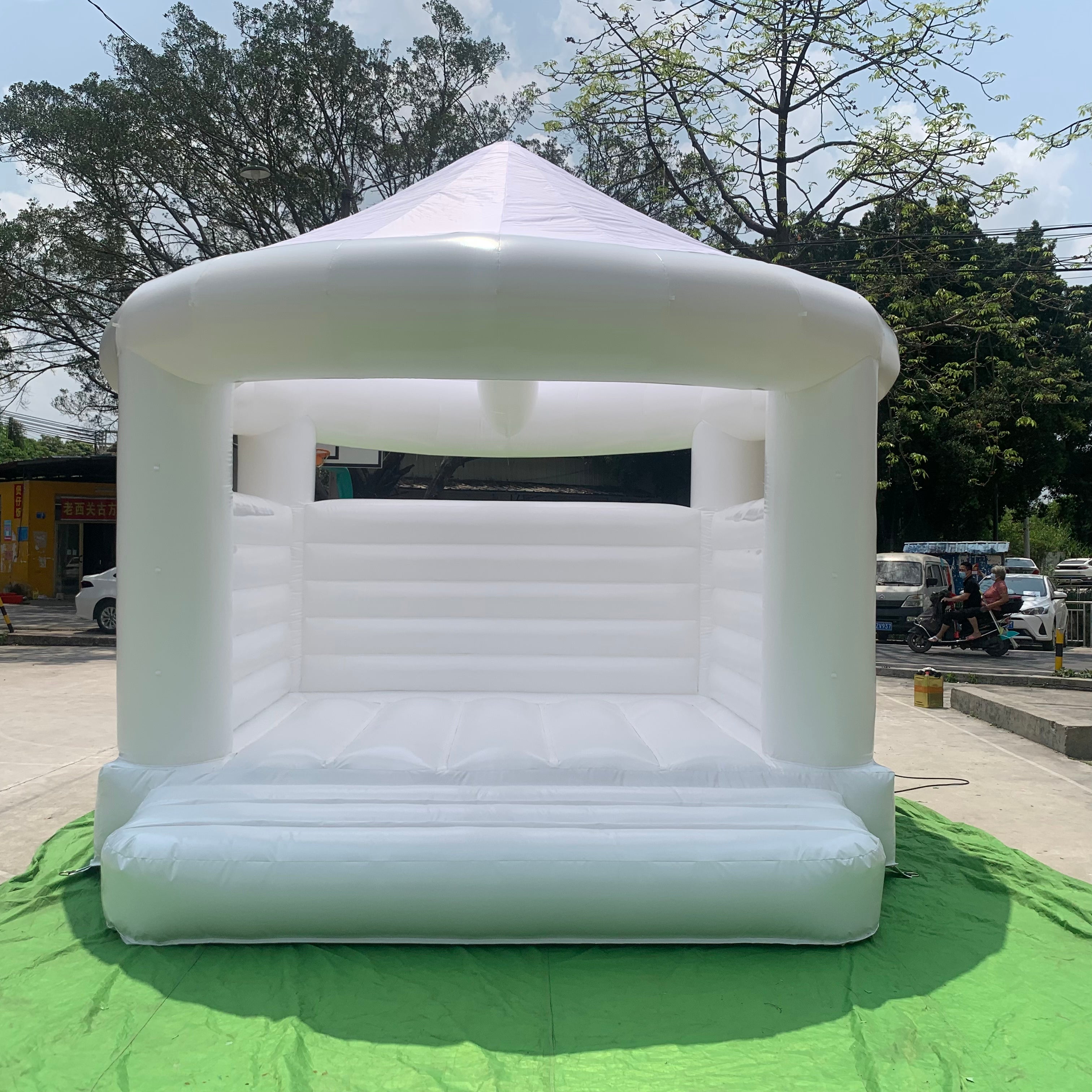 Boho White Bounce House for Events