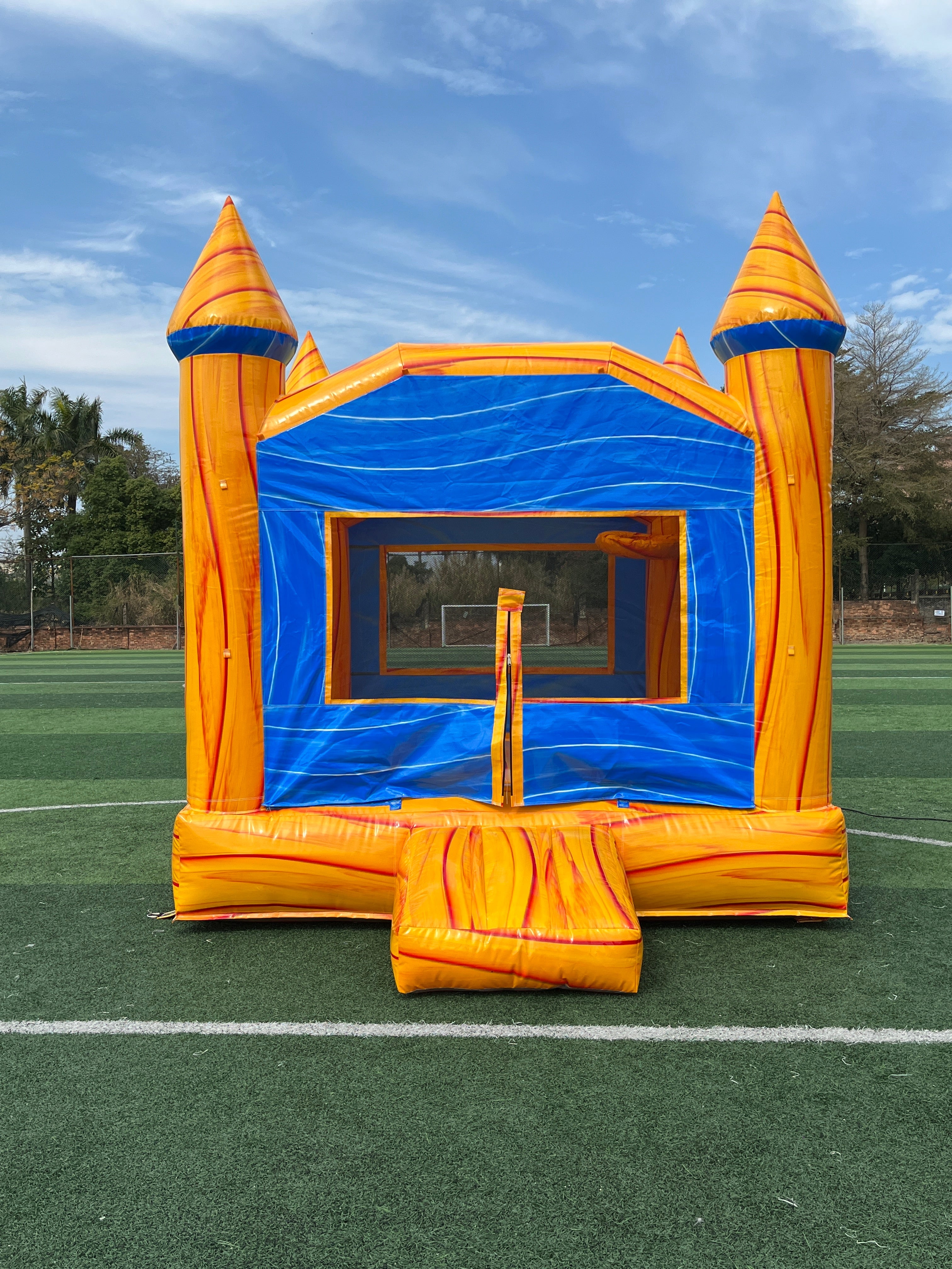 Marble Yellow Inflatable Bouncy Castle