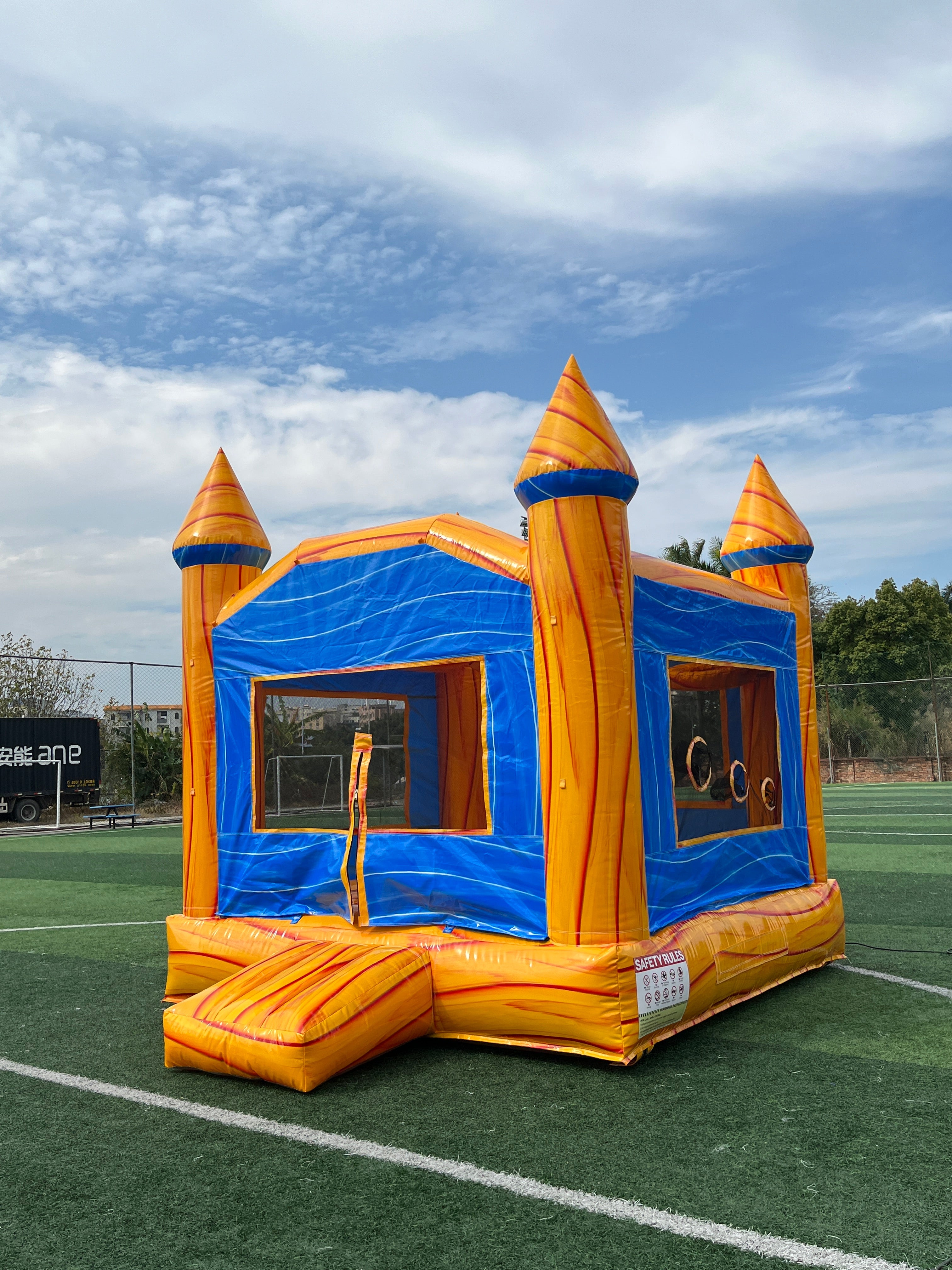 Marble Yellow Inflatable Bouncy Castle