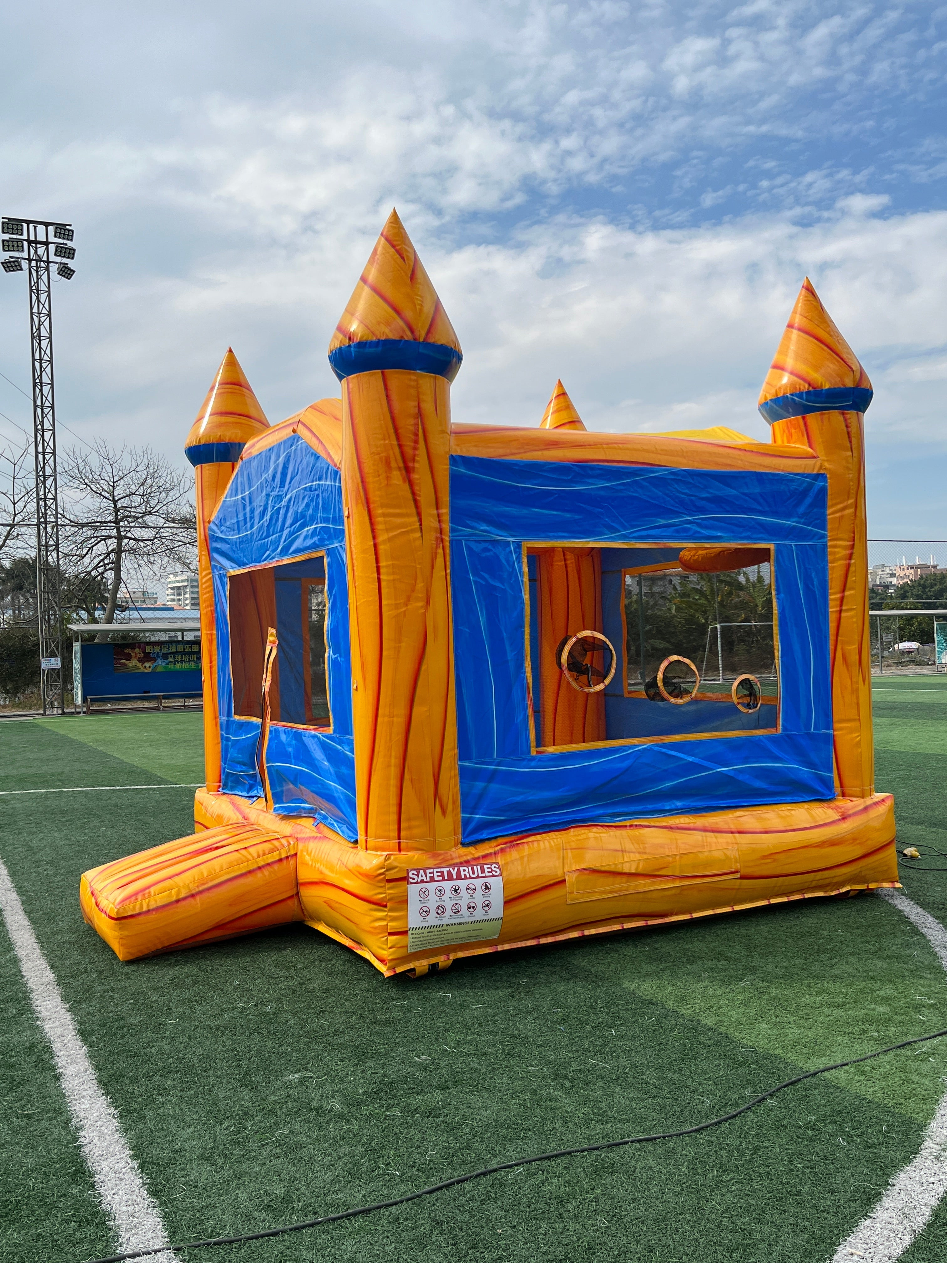 Marble Yellow Inflatable Bouncy Castle