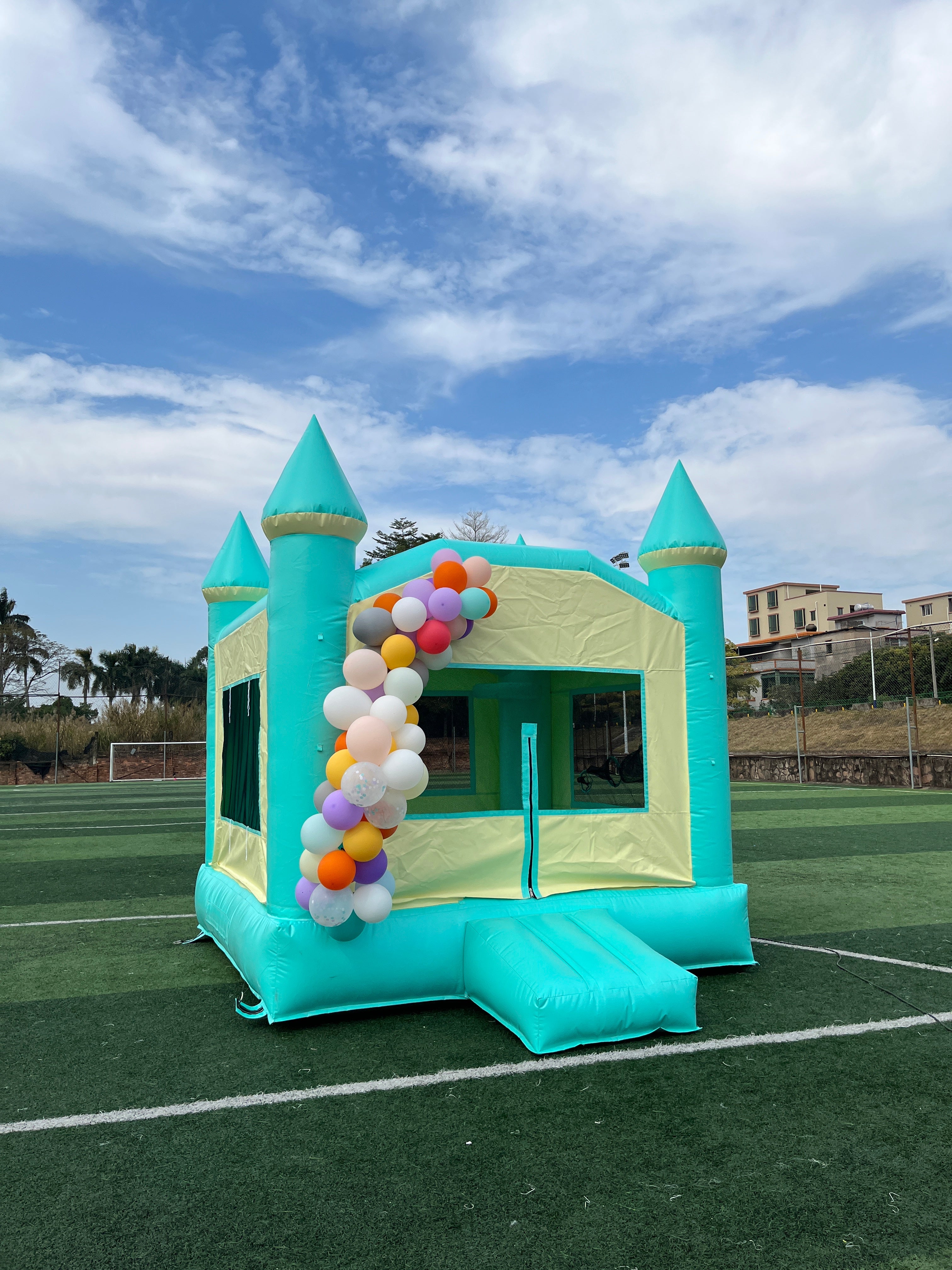 Tiffany Green Bouncy Castle for Parties