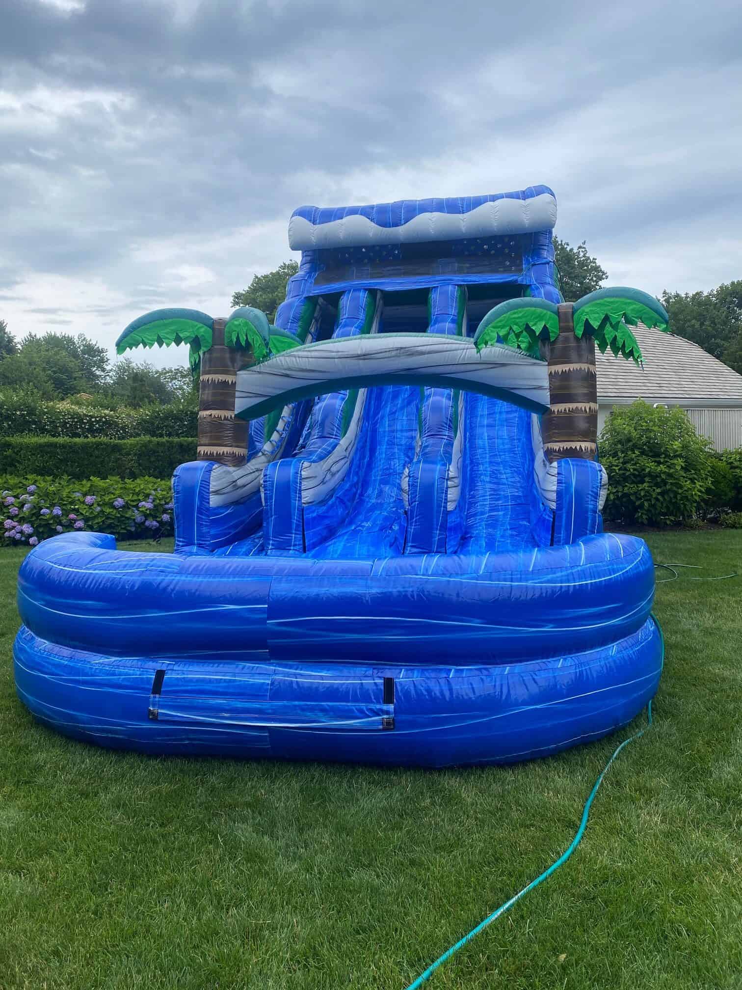 20ft Dual Lane Tropical WAVE Water Slide