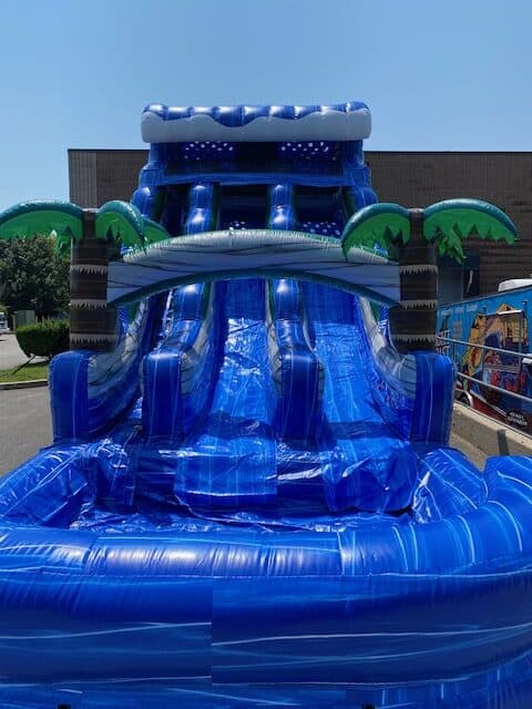 20ft Dual Lane Tropical WAVE Water Slide