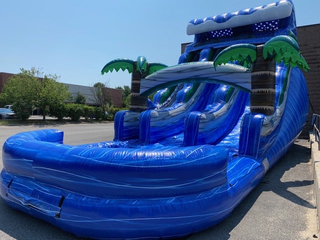 20ft Dual Lane Tropical WAVE Water Slide
