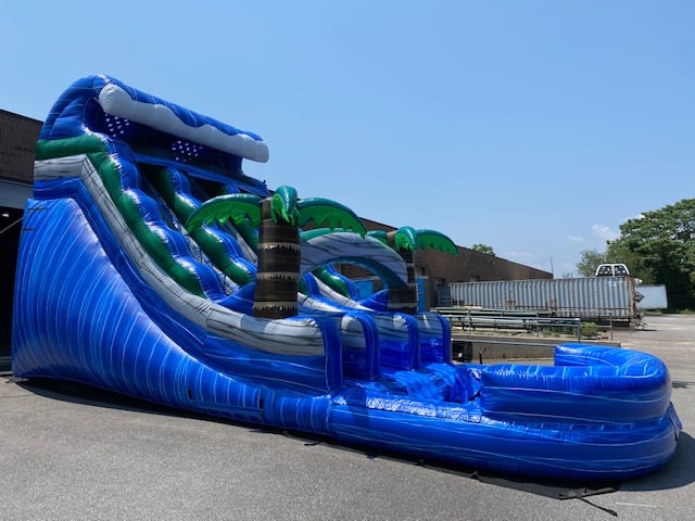 20ft Dual Lane Tropical WAVE Water Slide
