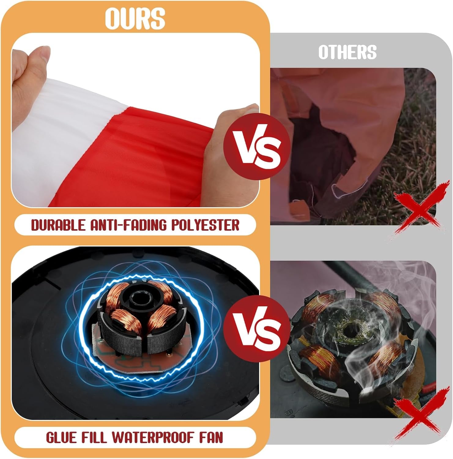 Outdoor Christmas Inflatables Decoration, 8FT Inflatable Christmas Santa with 3 Snowmen Decorations,Outdoor Blow Up Yard Decorations with Built-in LED for Outside, Holiday Lawn, Yard, Garden