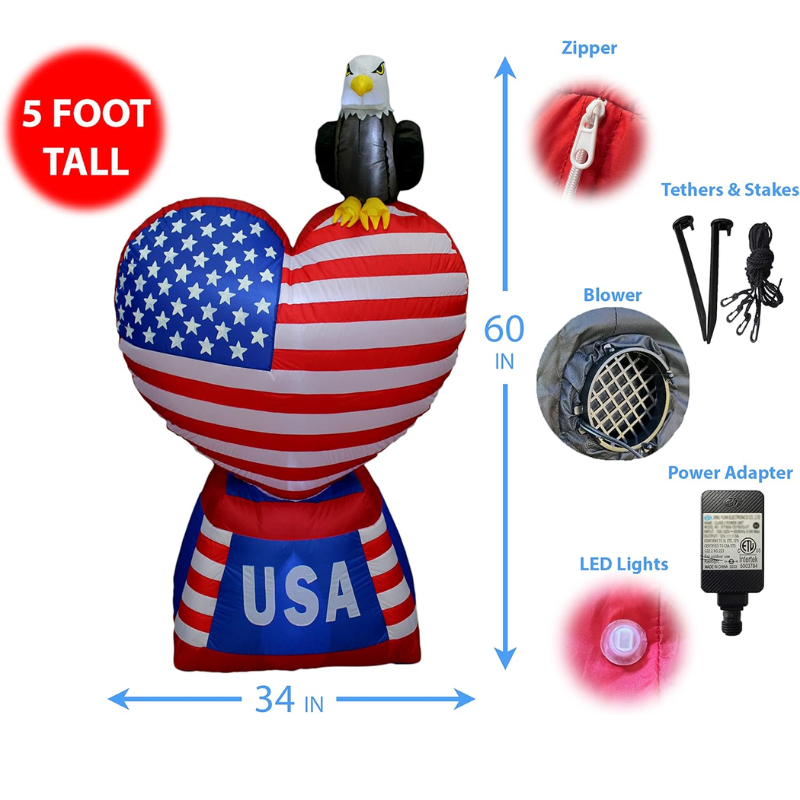4th of July Patriotic LED Inflatable