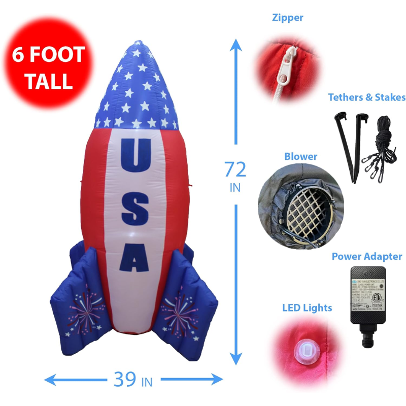 4th of July Inflatable USA Flag