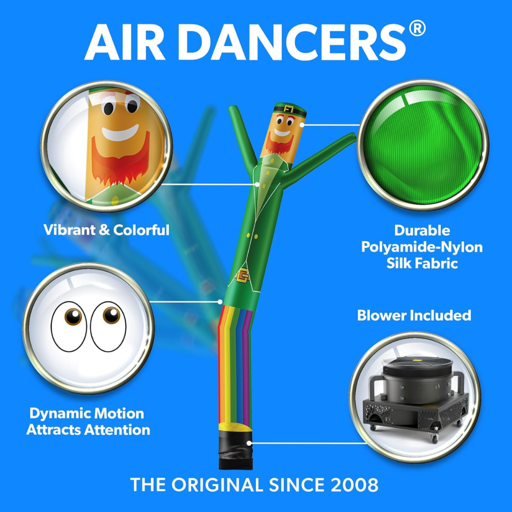 Homme gonflable de la Saint-Patrick - Gonflable de 6 m pour les entreprises