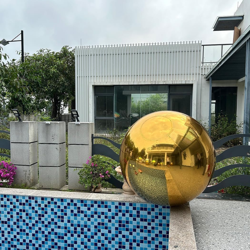 Golden Glow Inflatable Mirror Sphere