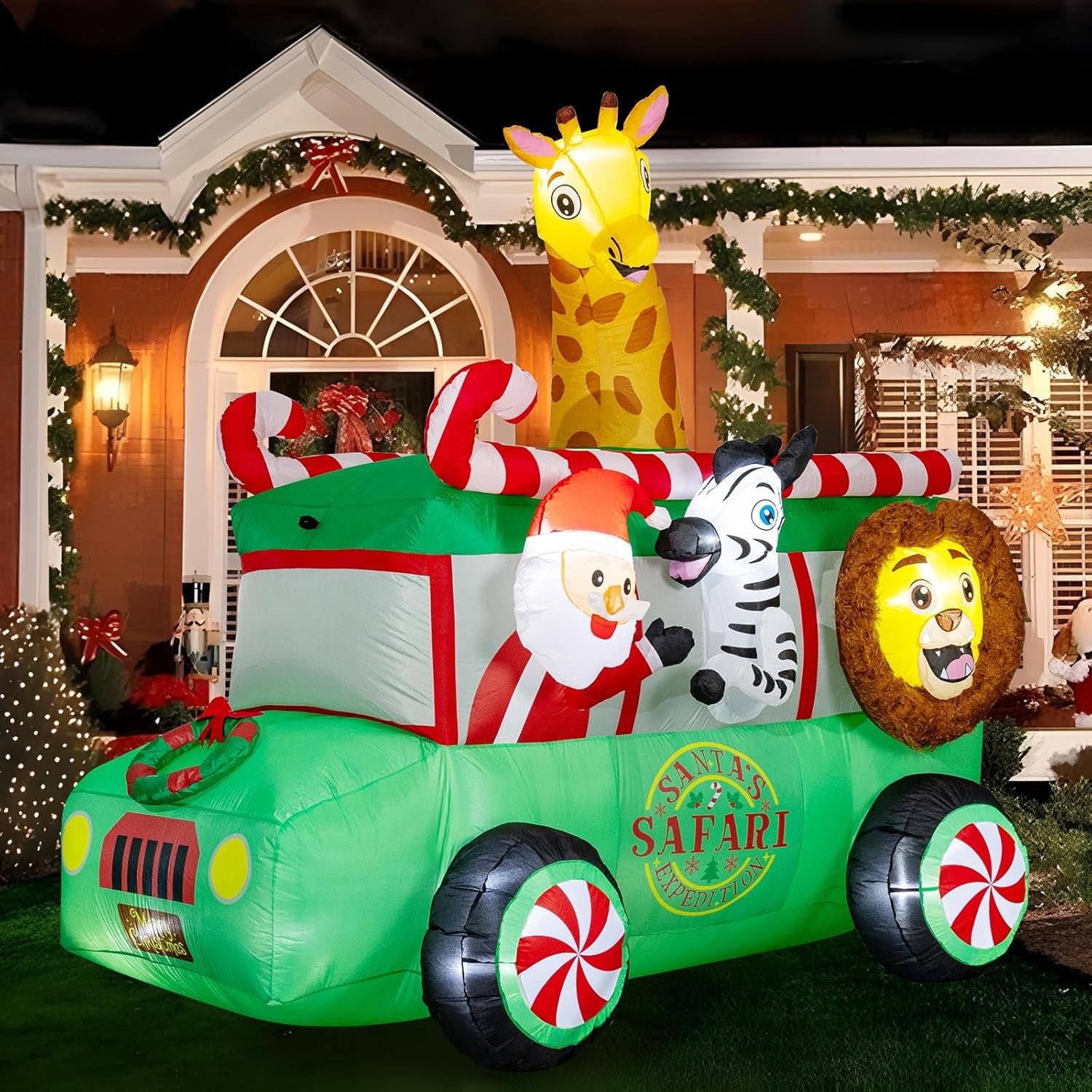 10FT Halloween Inflatable - Giant Halloween Inflatable Archway with Skeleton and Dog - Halloween Arch Blow Up with Built-in LED Lights for Outdoor Yard Garden Lawn Decor