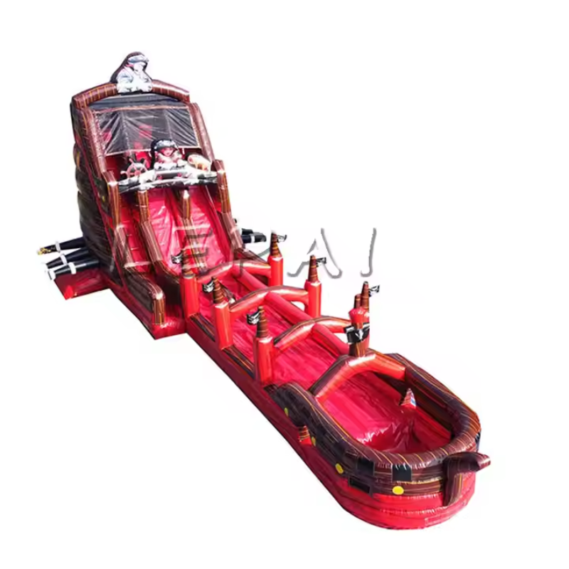 Monster Wave Blaue aufblasbare Rutsche mit Pool