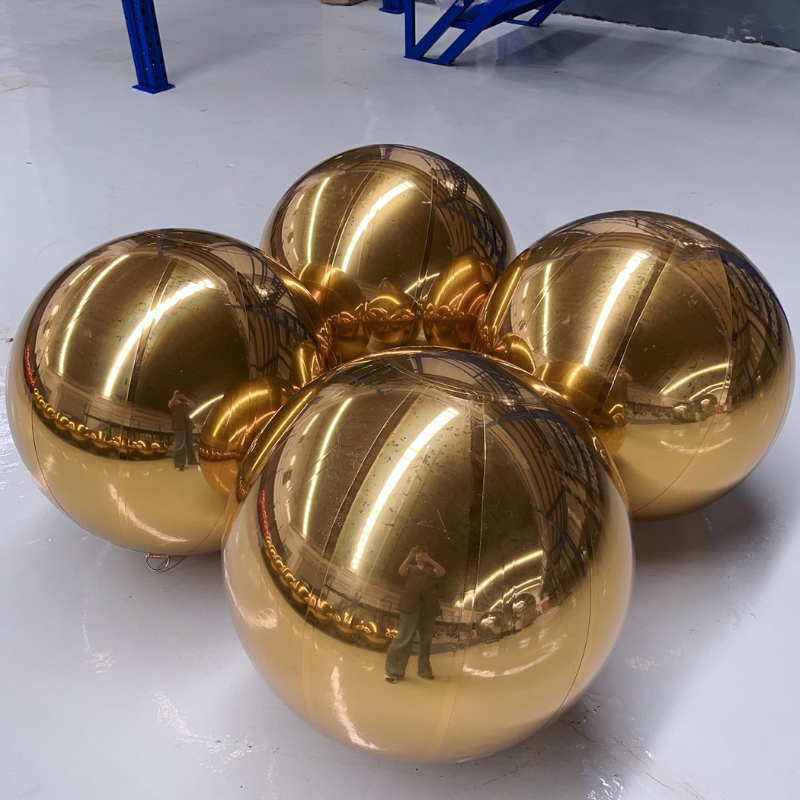 Glow Sphere Aufblasbare goldene Spiegelkugeln