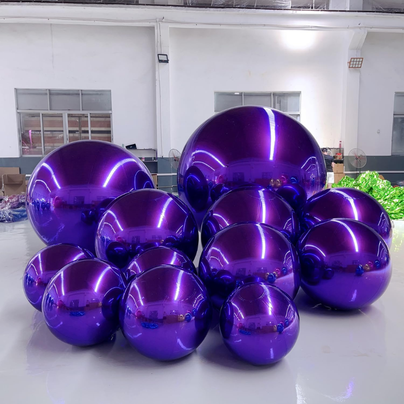Inflate Glow Purple Inflatable Mirror Balls