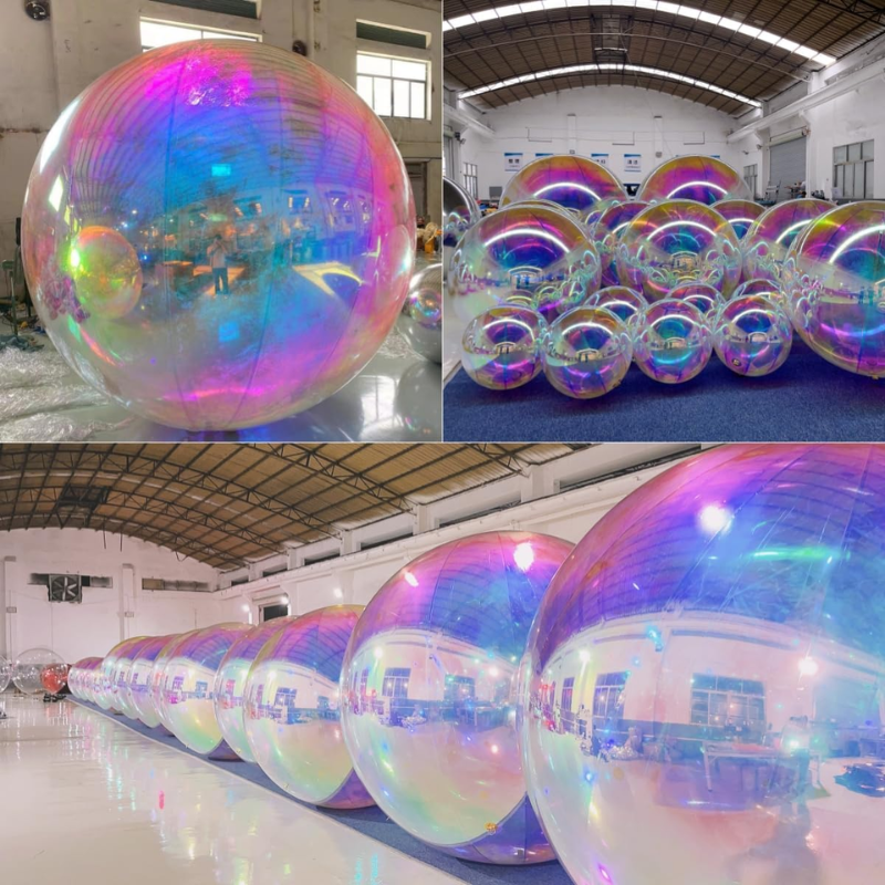 Glam Sphere Iridescent Inflatable Mirror Balls