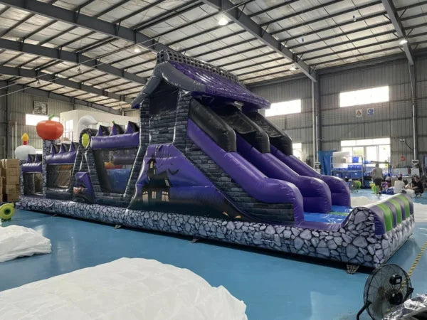 Halloween Double Lane Inflatable Obstacle Course