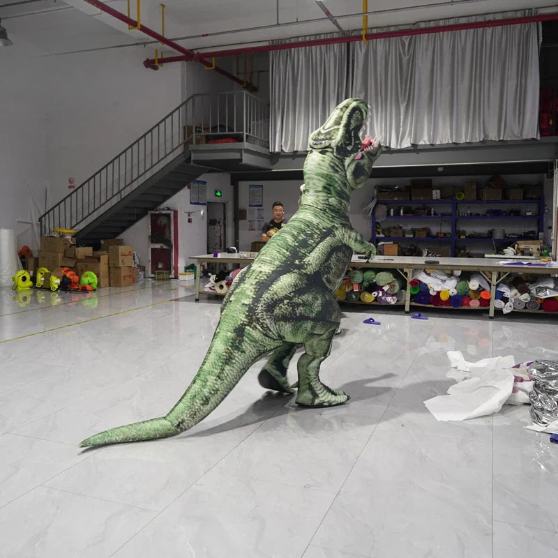 Costume gonflable de dinosaure de dessin animé pour adulte