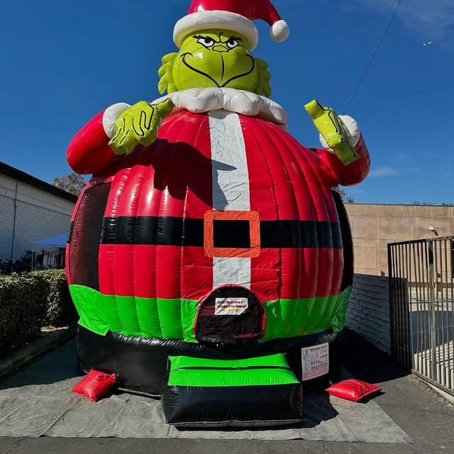 Inflatable Grinch Bounce House Christmas Fun