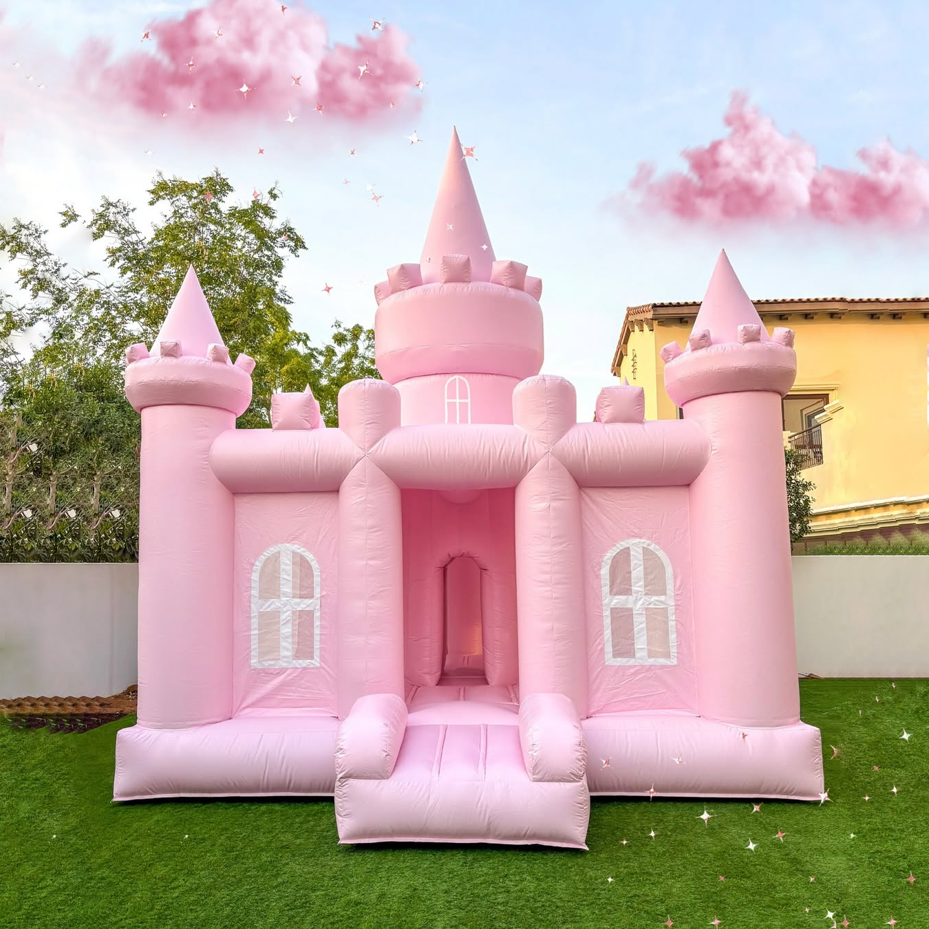 Pink Bounce House Inflatable Castle