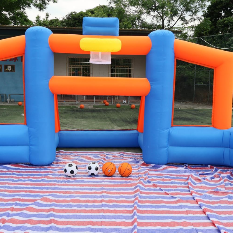 Aufblasbarer Dualsport-Fußball- und Basketballplatz