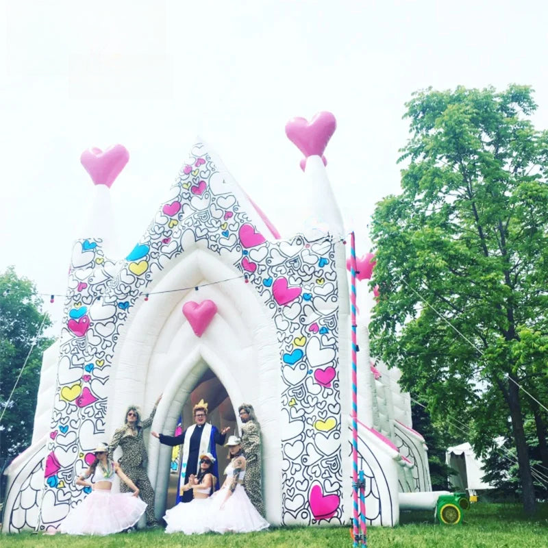 Inflatable Pink Church Tent for Outdoor Weddings and Events