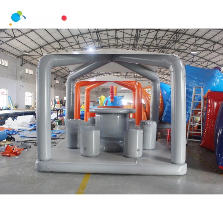 6 Person Floating Cabana Inflatable Water Lounge Tent Platform