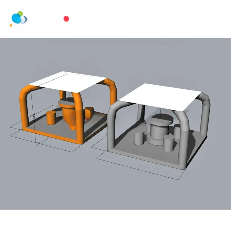 6 Person Floating Cabana Inflatable Water Lounge Tent Platform