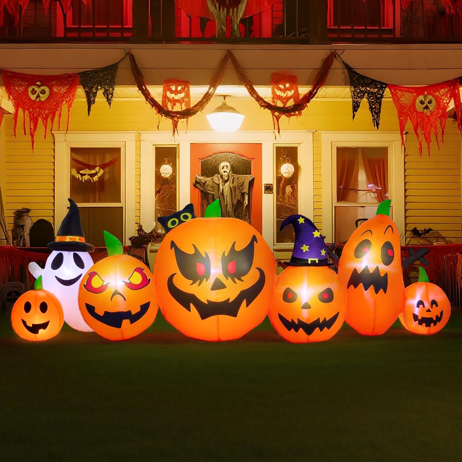 Halloween Inflatable Tree with LEDs for Yard