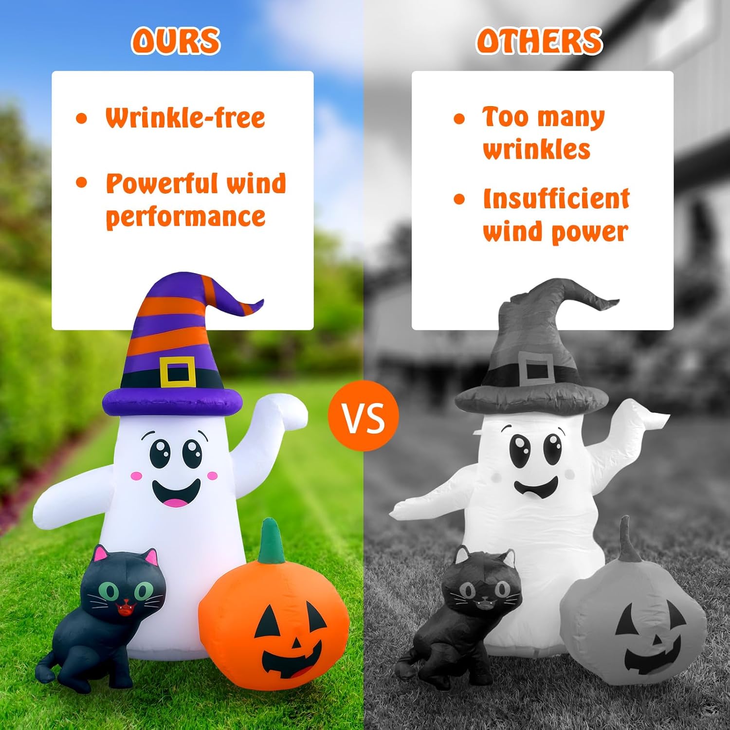 Halloween Inflatable Tree with LEDs for Yard