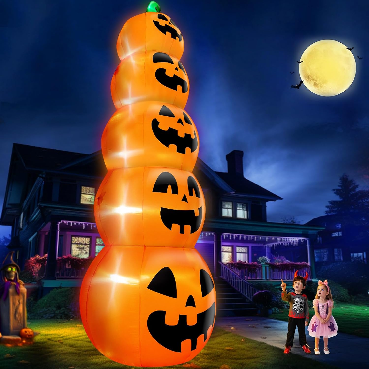 Giant Halloween Inflatable Pumpkins with LED Lights