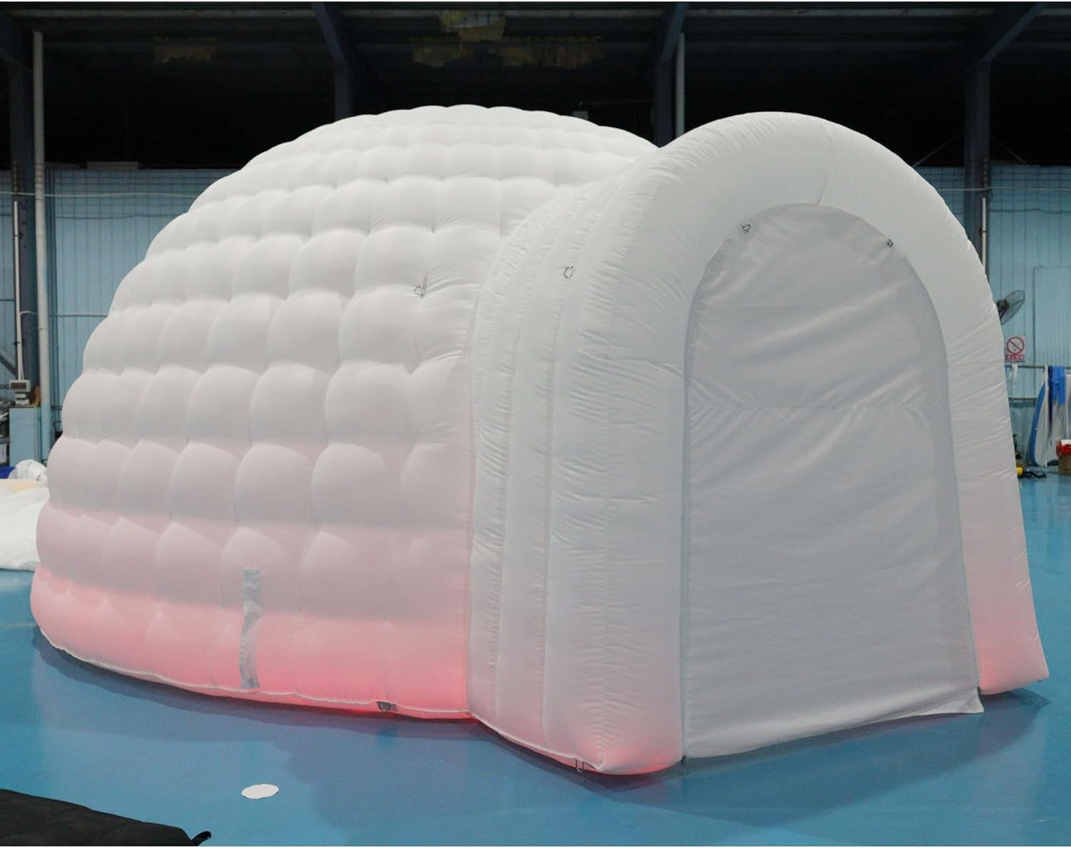 Tente dôme igloo gonflable portable d'extérieur avec éclairage LED pour fête, mariage, événement, camping