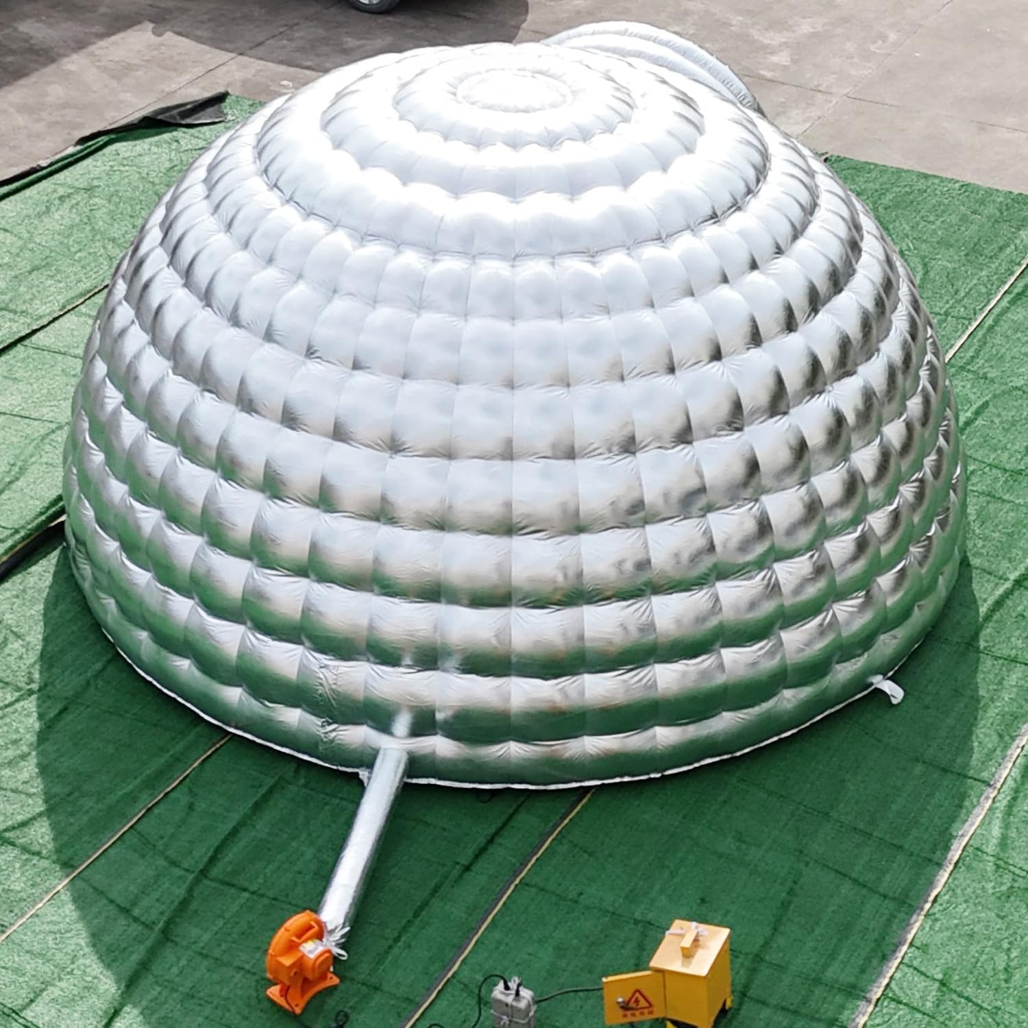 Tente dôme igloo gonflable portable d'extérieur avec éclairage LED pour fête, mariage, événement, camping
