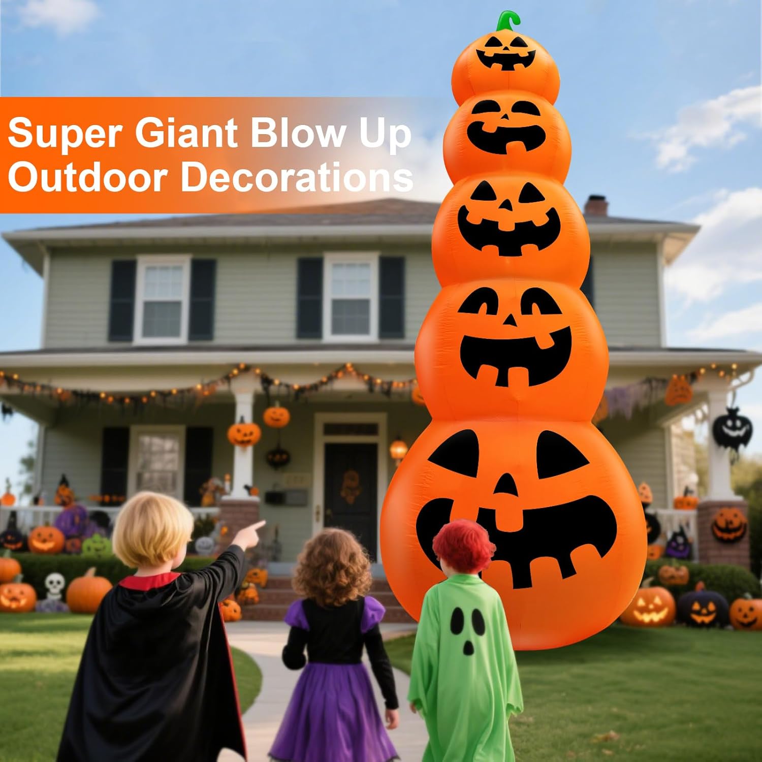 Giant Halloween Inflatable Pumpkins with LED Lights