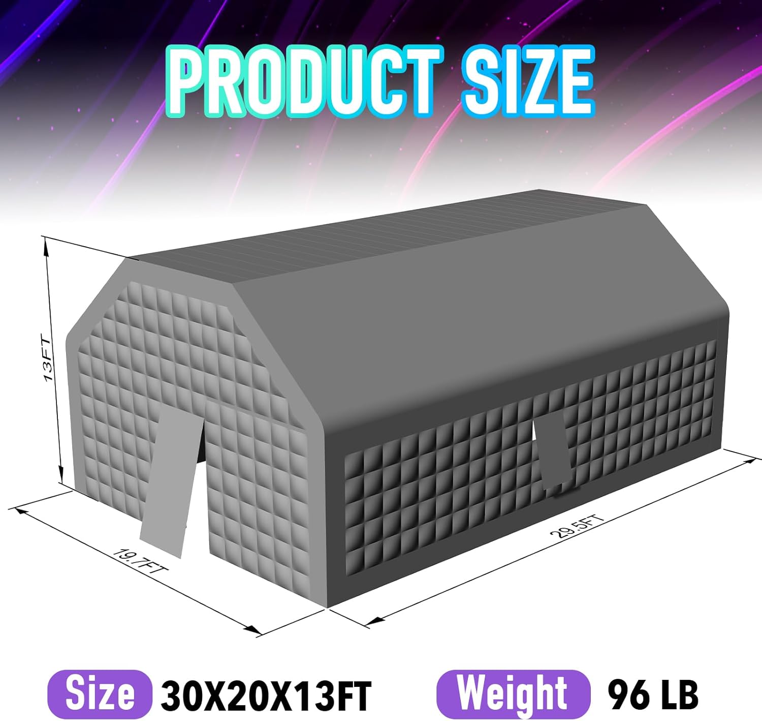 Large Black Inflatable Night Club Disco House Event House with Logo for Birthday School Events Backyard Party