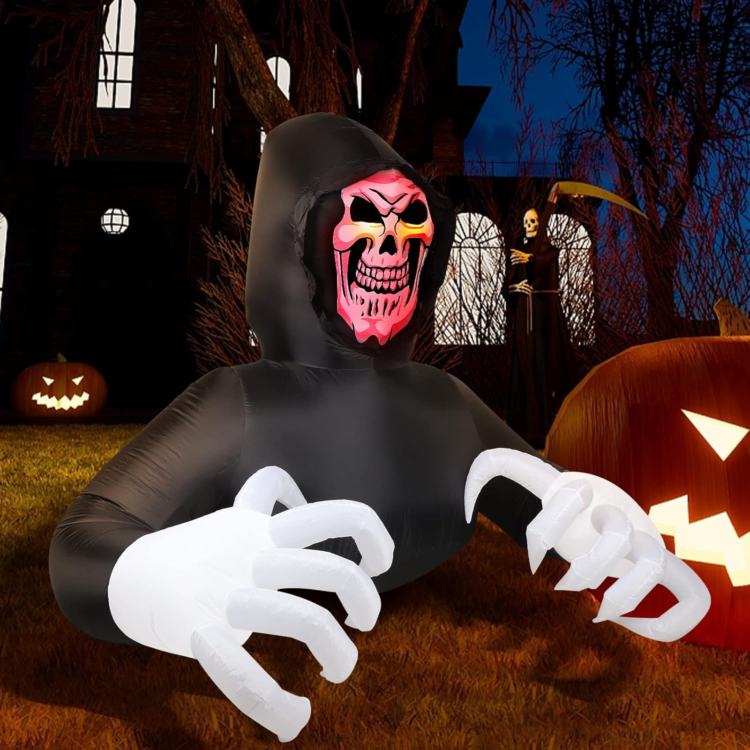 Inflatable Grim Reaper Halloween Decoration for Yard