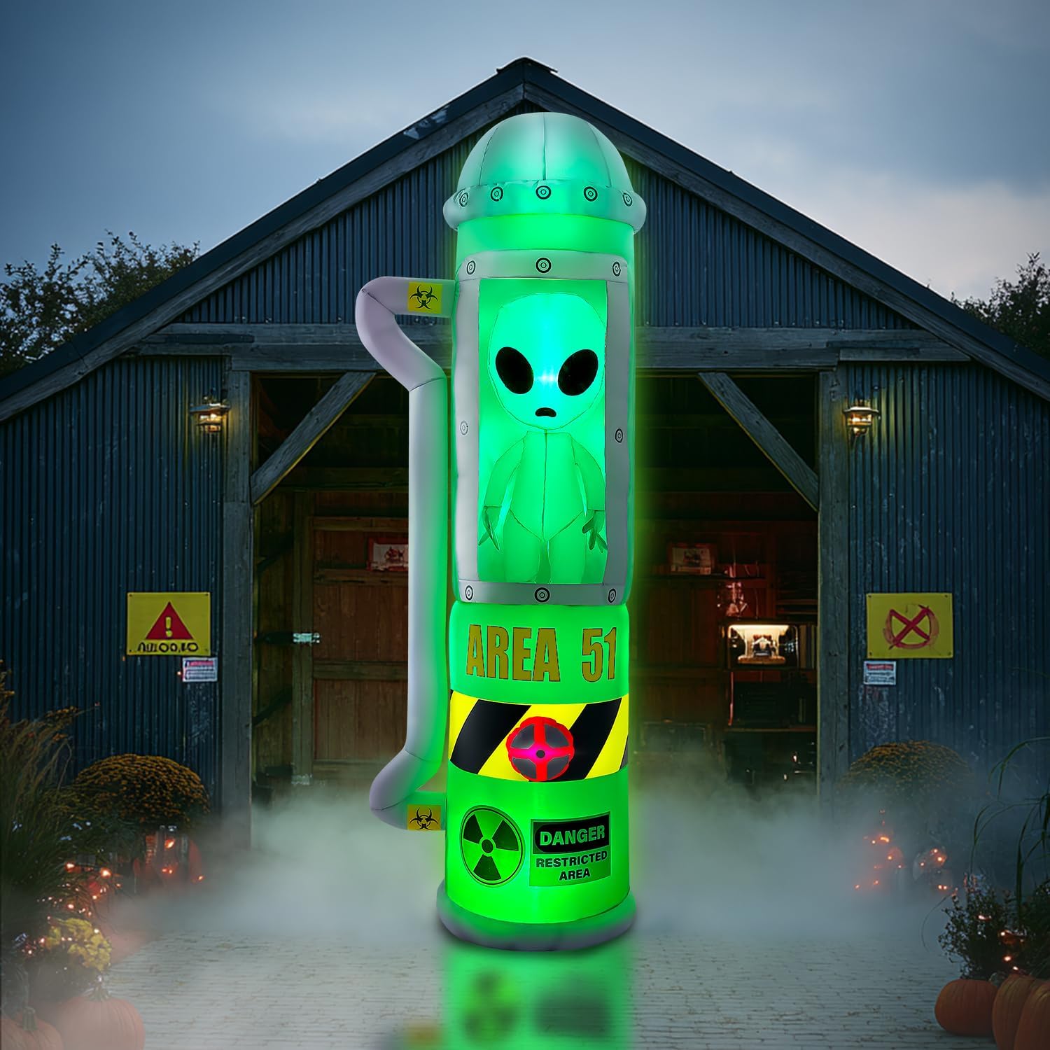 8FT Halloween Inflatable Alien Decoration with LED Lights