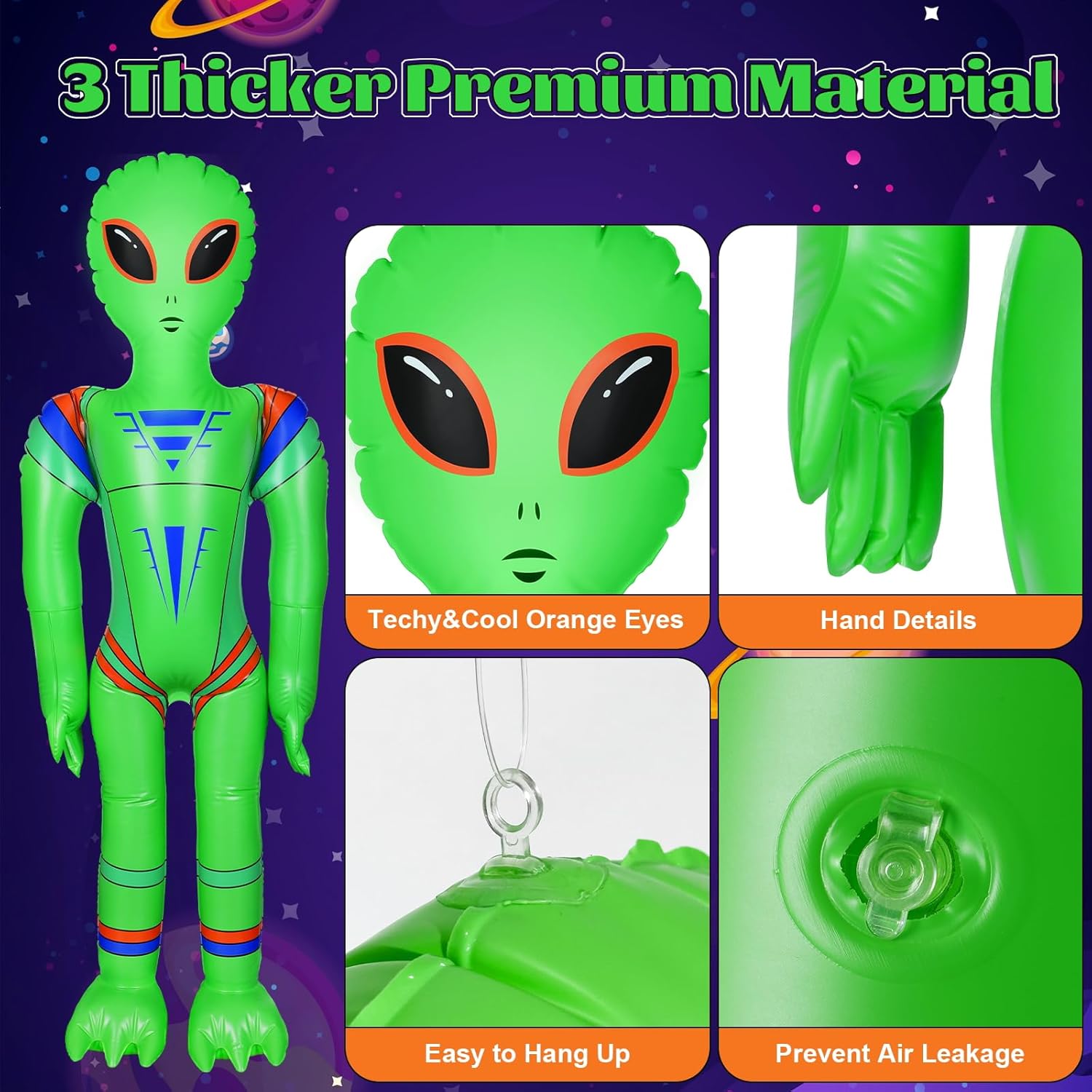 Inflatable UFO Alien Cow Decoration with Lights