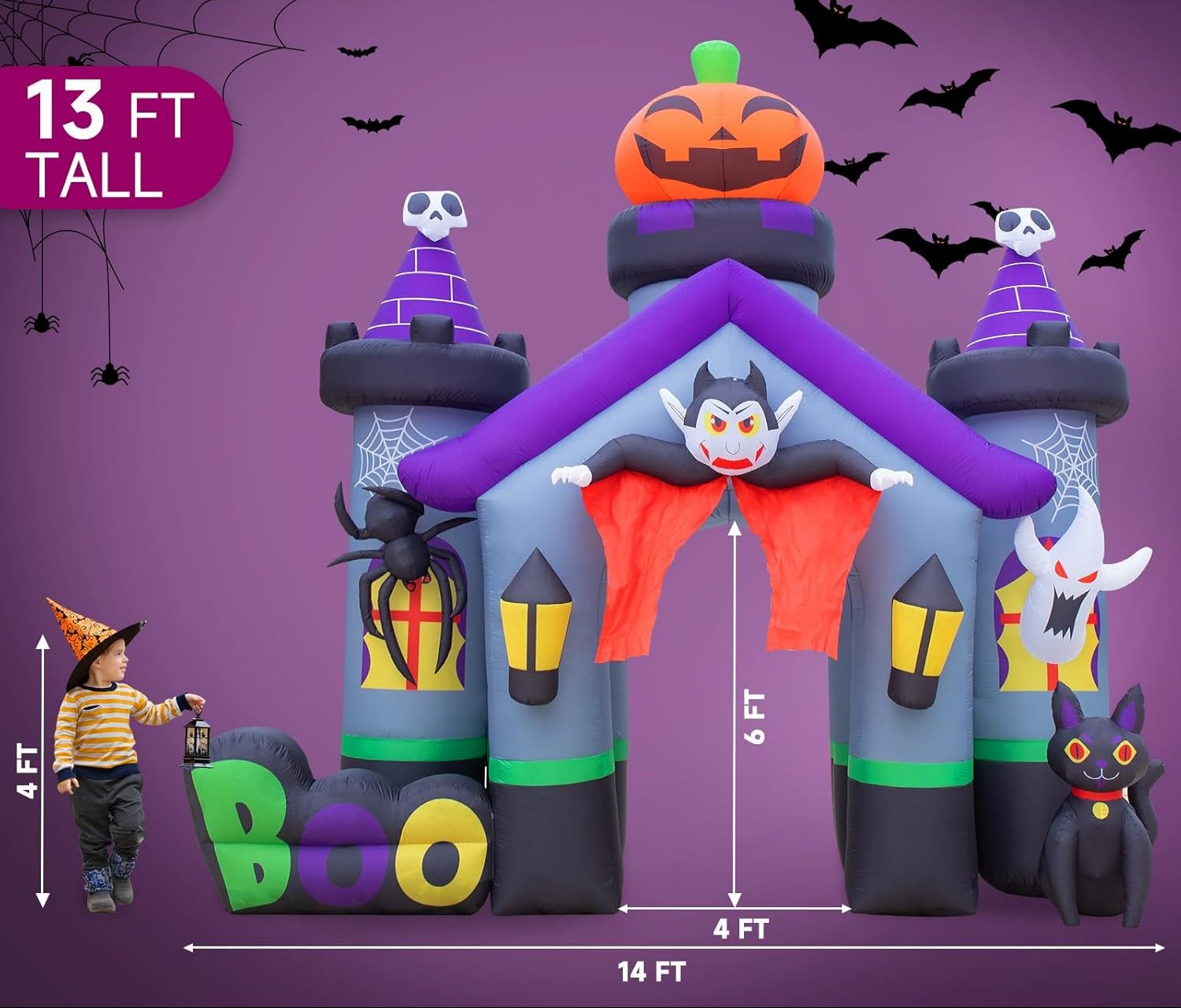 14FT Halloween Inflatable Haunted Archway Outdoor Decoration