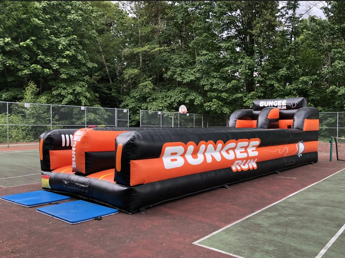 Aufblasbares Bungee-Run-Spiel mit 2 Bahnen