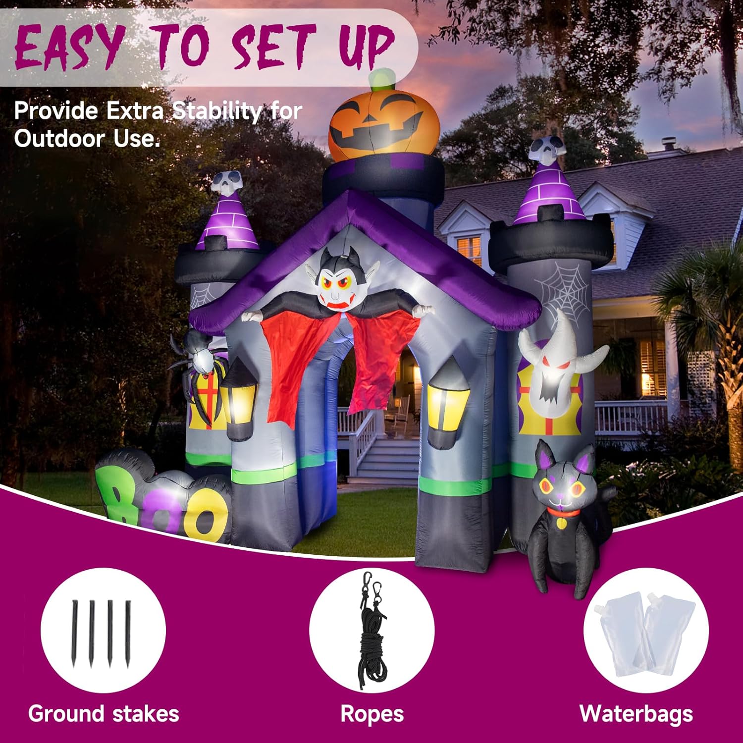 14FT Halloween Inflatable Haunted Archway Outdoor Decoration